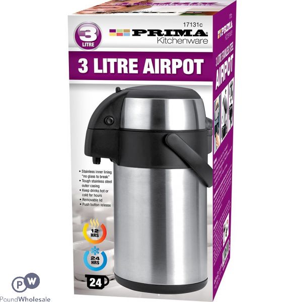 PRIMA 3 LITRE STAINLESS STEEL AIRPOT