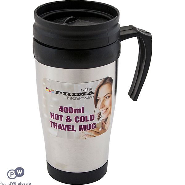 PRIMA HOT & COLD STEEL TRAVEL MUG 400ML