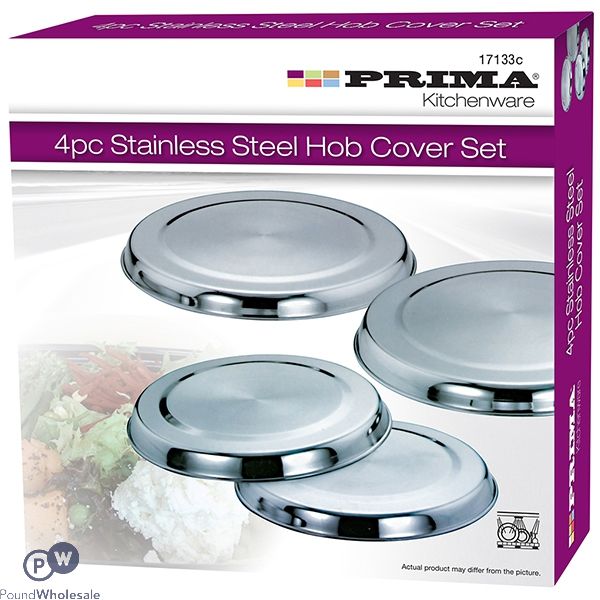 PRIMA STAINLESS STEEL HOB COVER SET 4PC