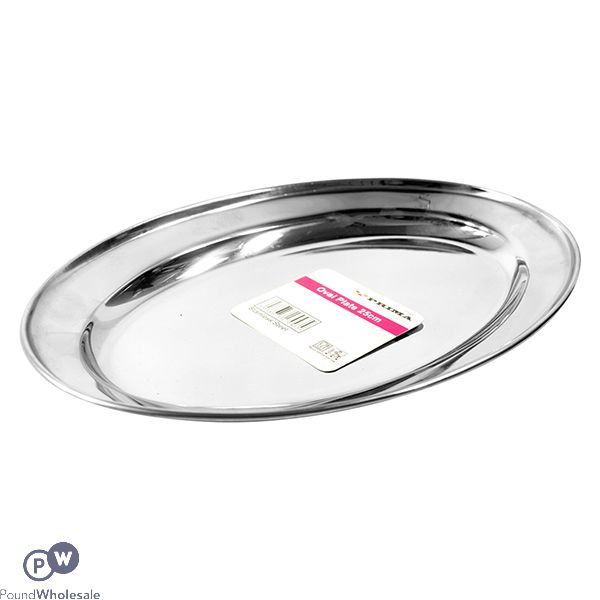 Prima Stainless Steel Oval Plate 25cm