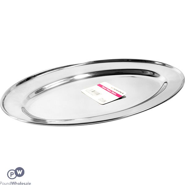 PRIMA STAINLESS STEEL OVAL PLATE 35CM