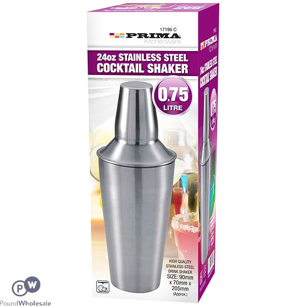 PRIMA STAINLESS STEEL COCKTAIL SHAKER 0.75L