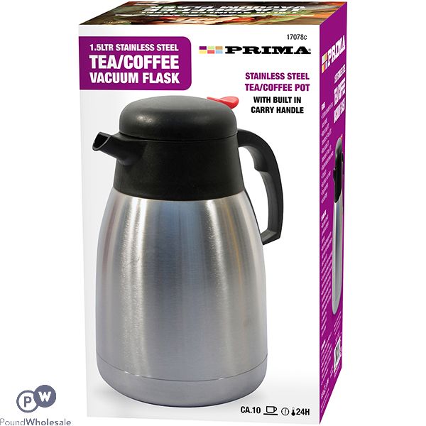 Prima Stainless Steel Tea & Coffee Vacuum Flask 1.5l