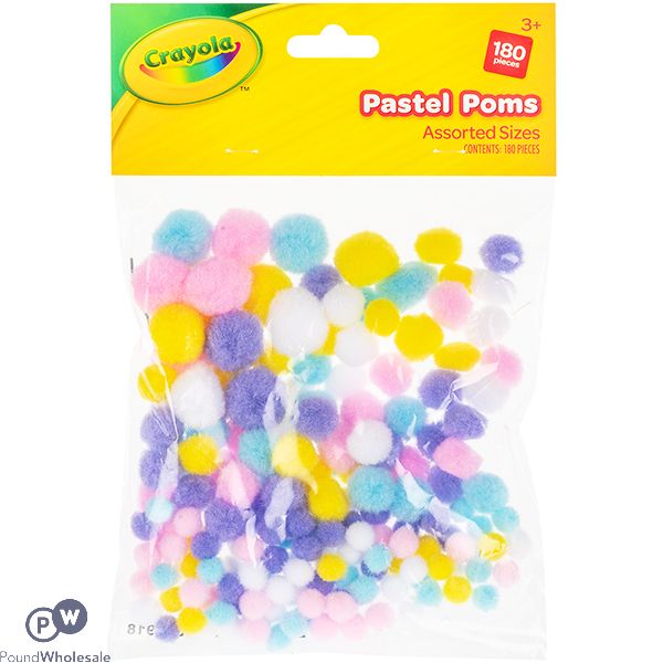 Crayola Assorted Pastel Poms 180pc