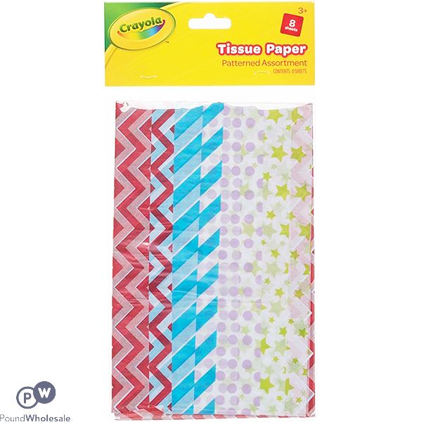 Crayola Assorted Patterned Tissue Sheets 8 Pack