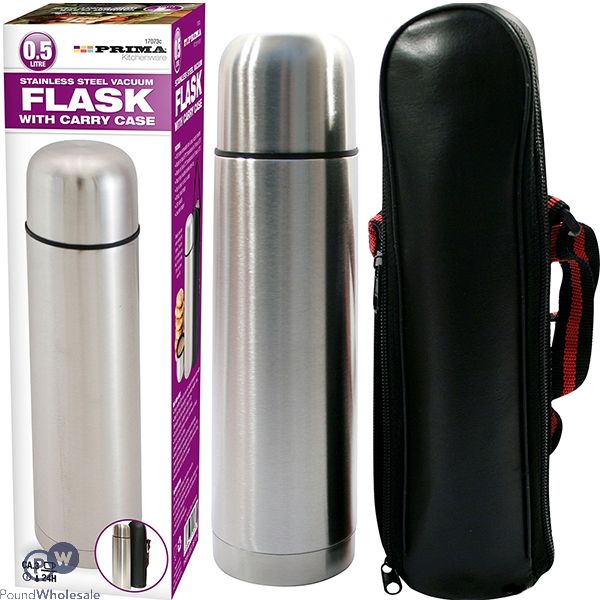Prima Stainless Steel Flask With Carry Case 0.5l
