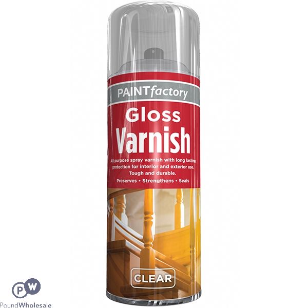 Paint Factory All Purpose Gloss Varnish Spray Paint 400ml