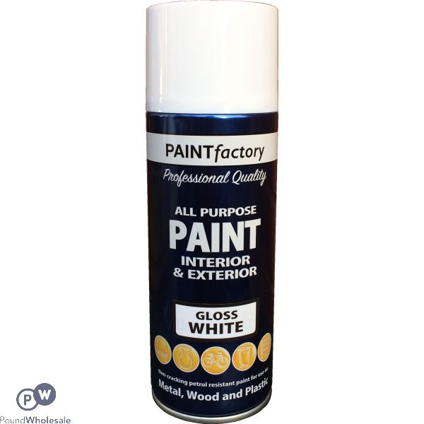 All Purpose White Gloss Spray Paint 400ml