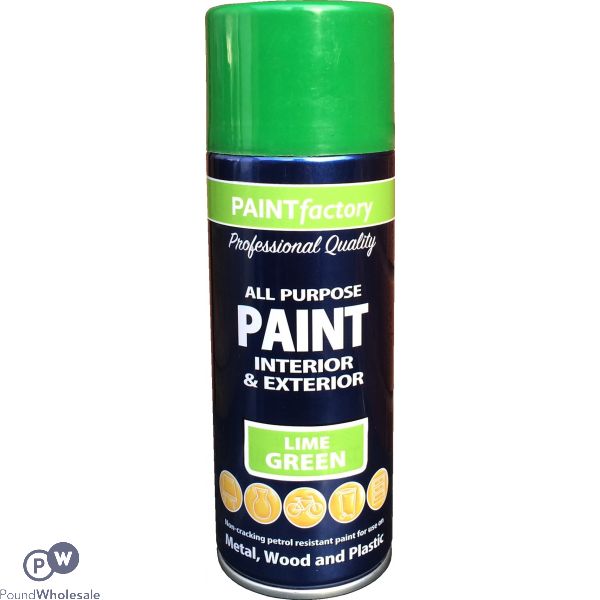 All Purpose Lime Green Spray Paint 400ml (metal,wood And Plastic)