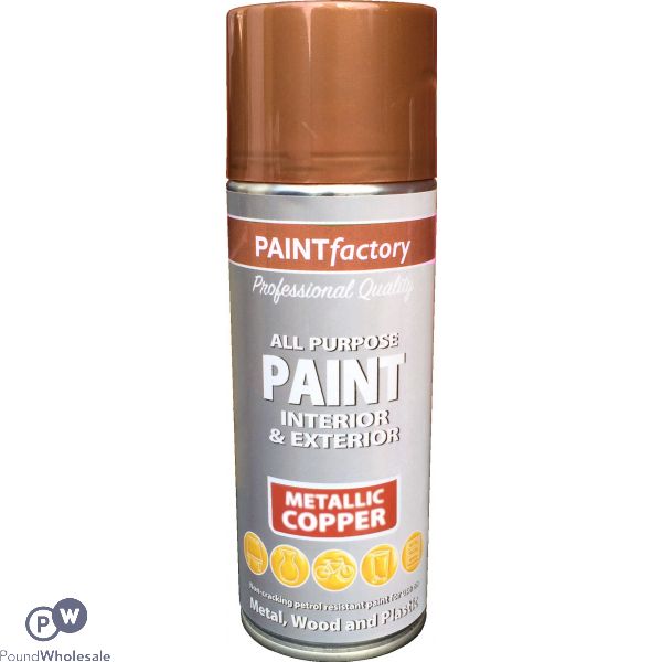 All Purpose Metallic Copper  Spray Paint 400ml (metal,wood And Plastic)