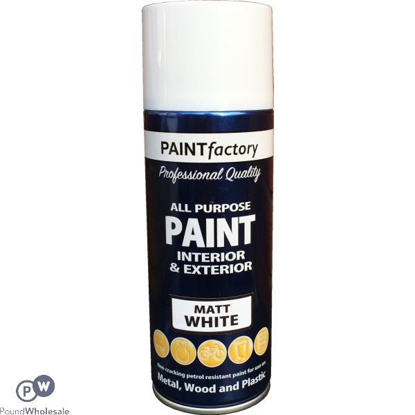 All Purpose White Matt Spray Paint 400ml (metal,wood And Plastic)