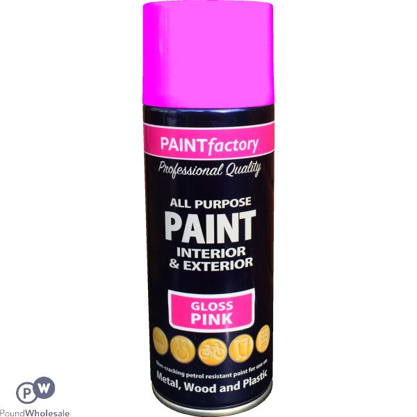 All Purpose Pink Gloss Spray Paint 400ml (metal,wood And Plastic)