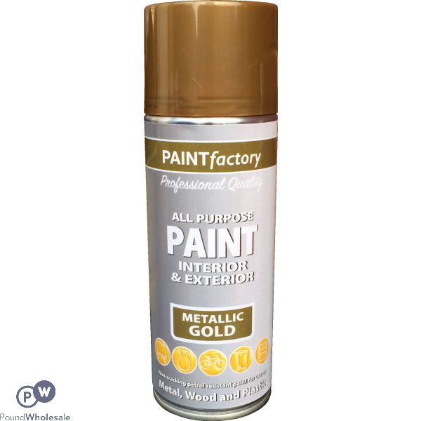 All Purpose Spray Paint Metallic Gold 400ml