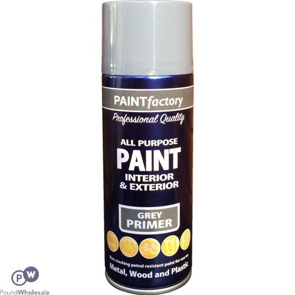 Paint Factory All Purpose Grey Primer Spray Paint 400ml