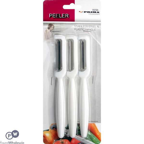 PRIMA STAINLESS STEEL PEELER 3 PACK