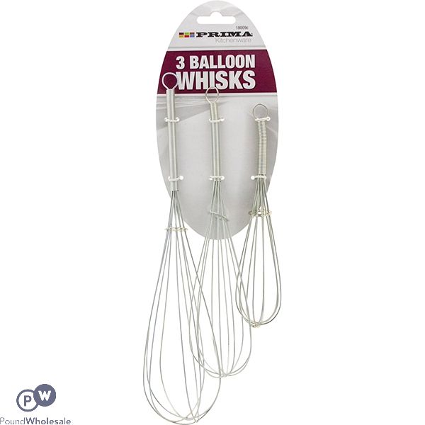 PRIMA BALLOON WHISKS 3 PACK