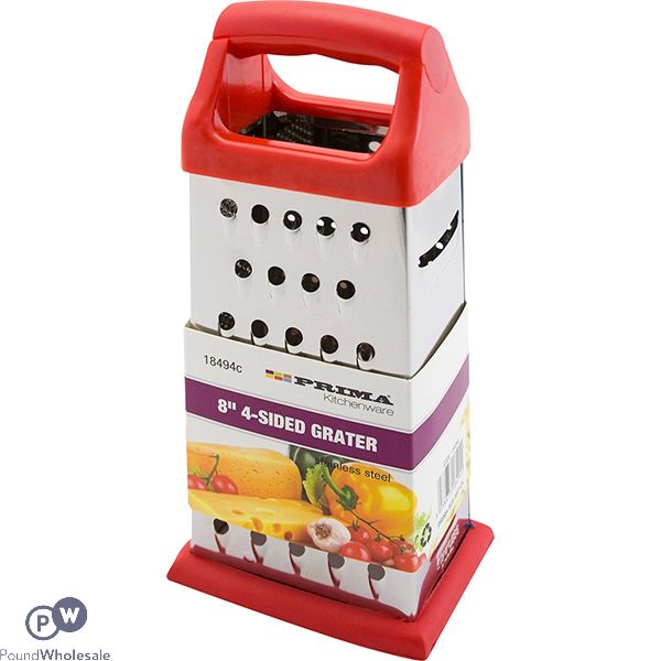 PRIMA 4-SIDED STAINLESS STEEL GRATER 8"