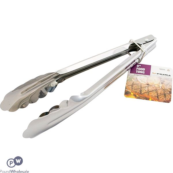 Prima Stainless Steel Food Tong 9"