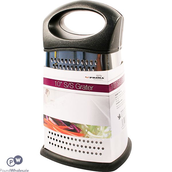 PRIMA STAINLESS STEEL FOUR-SIDED GRATER 10"