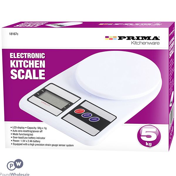 PRIMA ELECTRONIC LCD KITCHEN SCALE 5KG