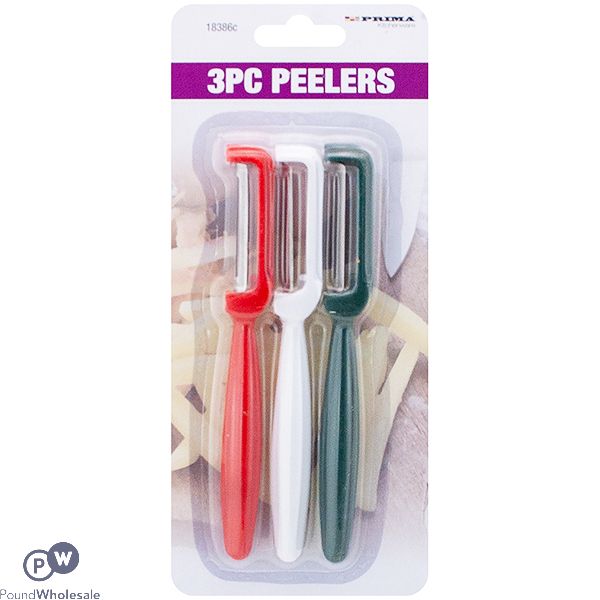 Prima Assorted Colour Peelers 3 Pack