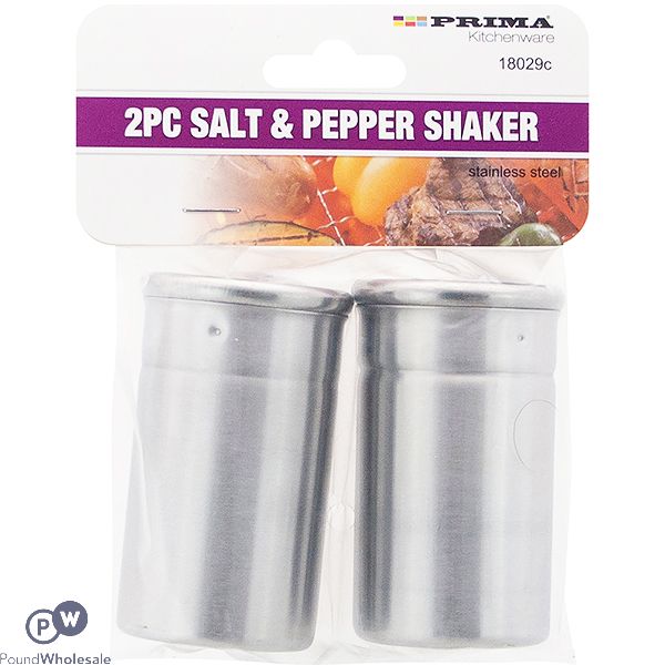 Prima Stainless Steel Salt & Pepper Shaker Set 2pc