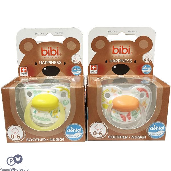Bibi Happiness 0-6 Months Dental Favourites Silicone Soother CDU Assorted