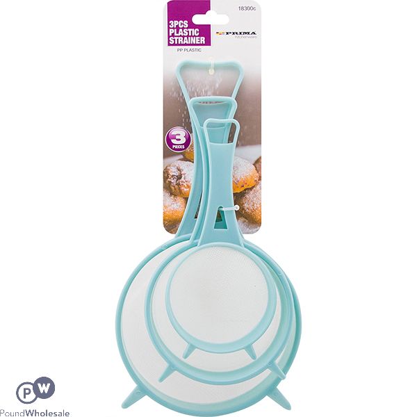 Prima Plastic Strainer Assorted Sizes 3pc