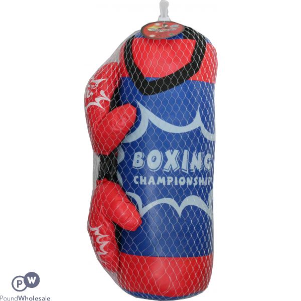 Large Pro Boxing Championship Punch Bag And Boxing Gloves With Hanging Hook