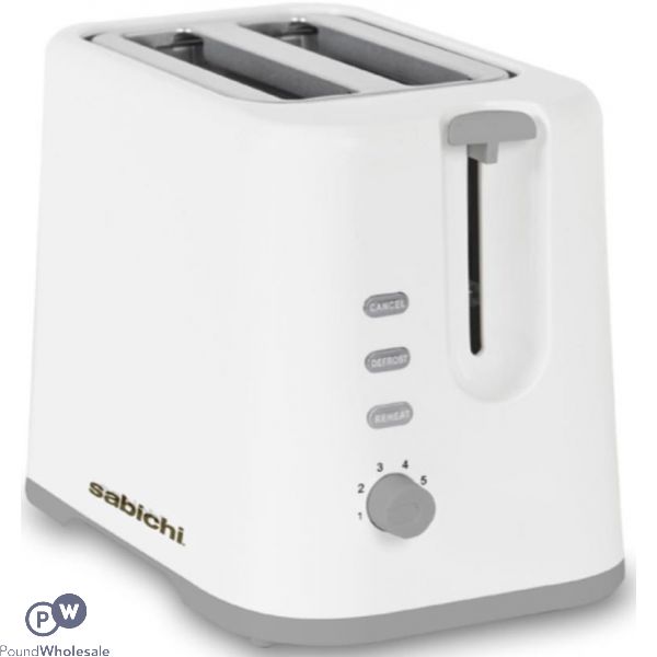 Sabichi 2 Slice Toaster White