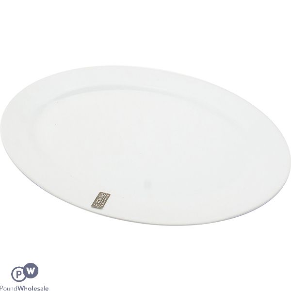 PLAIN WHITE OVAL PLATE 35.5CM