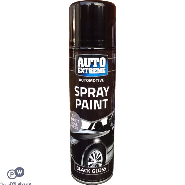 Auto Extreme Automotive Black Gloss Spray Paint 250ml