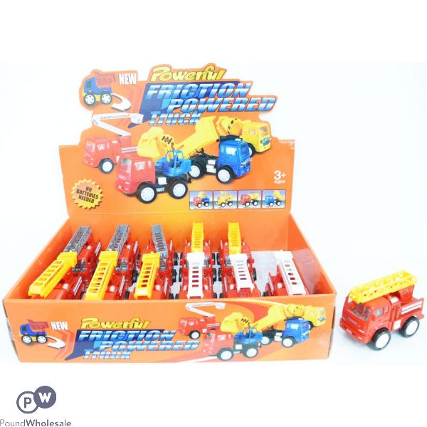 Powerful Friction Fire Rescue Truck Cdu (12pcs)