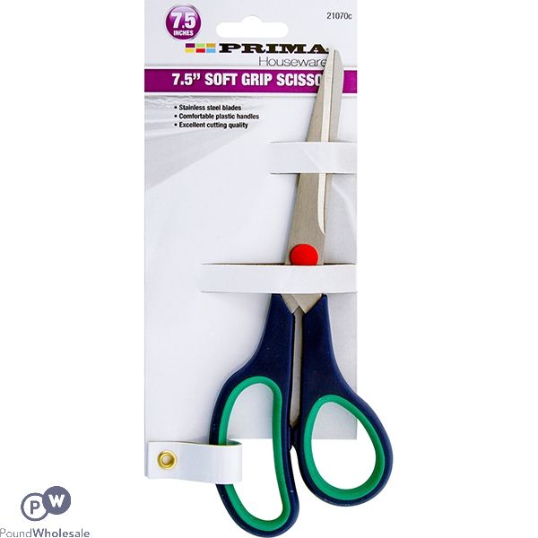 PRIMA SOFT GRIP STAINLESS STEEL SCISSORS 7.5"