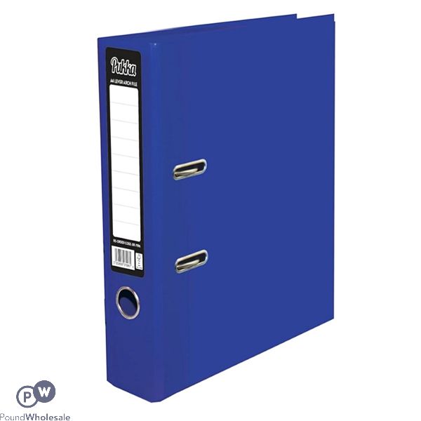 PUKKA A4 BLUE GLOSS LEVER ARCH FILE