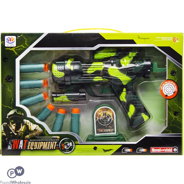 SWAT EQUIPMENT CAMO ARMY SOFT BULLET GUN PLAY SET