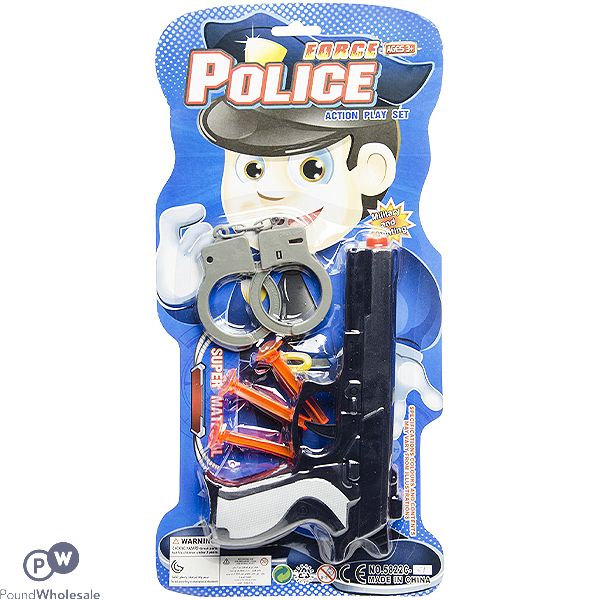 Police Force Pistol Gun Play Set 5pc