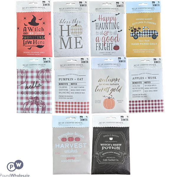 Fragrance Sachet 20g 3 Pack Assorted