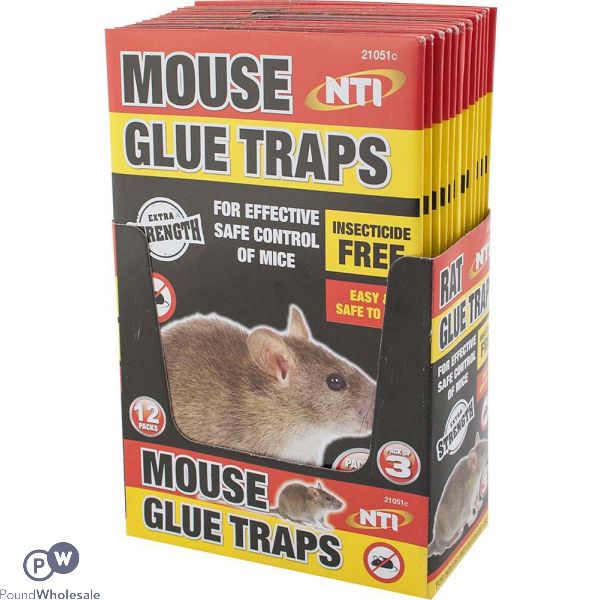 Mouse Glue Traps 3 Pack Cdu