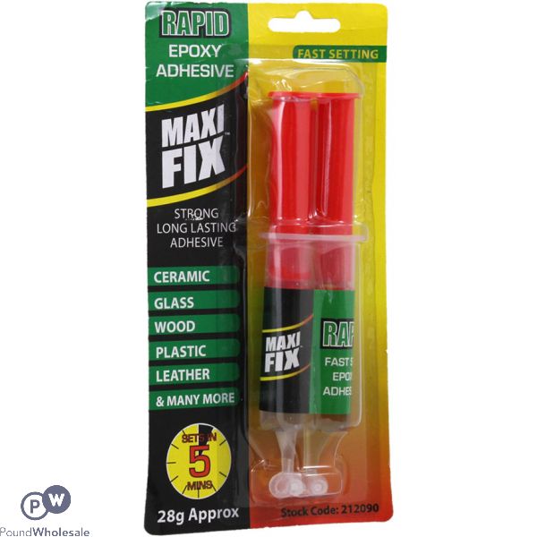 Maxifix Rapid Strong Lasting Double Dispense Equally Epoxy Adhesive 28g