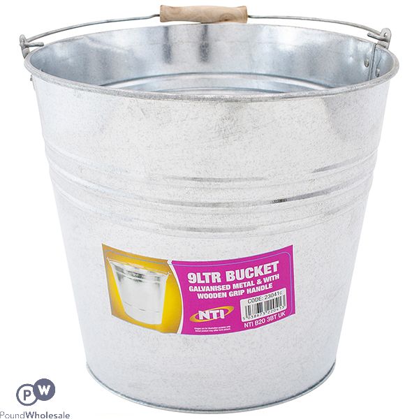 GALVANISED METAL BUCKET 9L