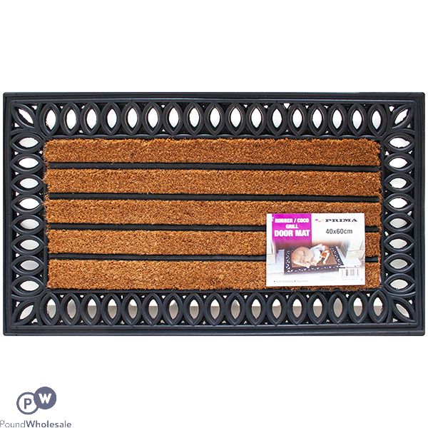 PRIMA RUBBER & COCO GRILL DOOR MAT 40 X 60CM