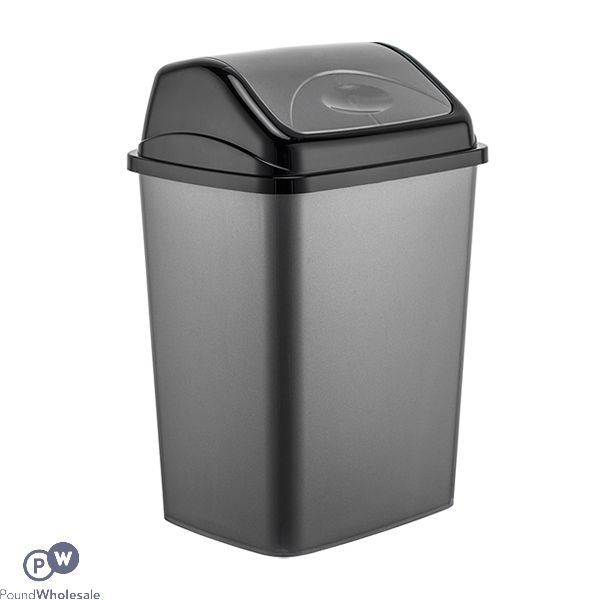 Dark Grey Swing Dustbin 7.5l