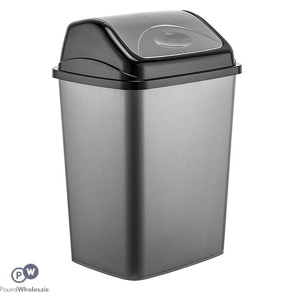 Dark Grey Swing Dustbin 16l