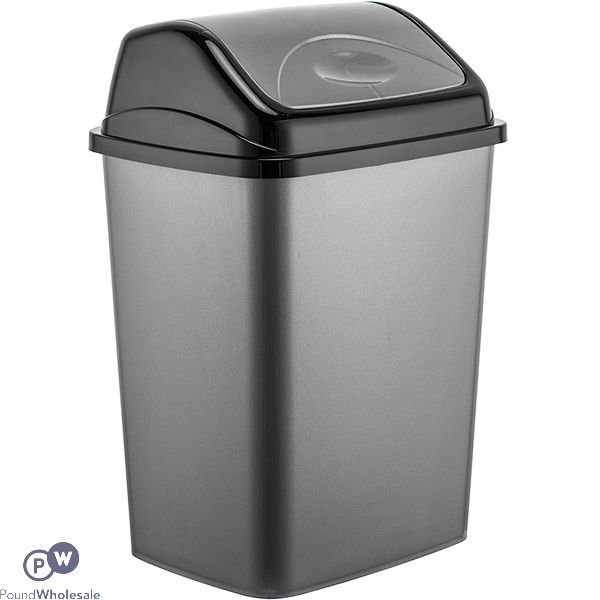 Dark Grey Swing Dustbin 50L