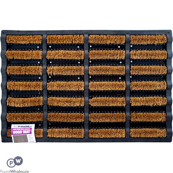 Prima Coir Wire Rubber Door Mat 40cm X 60cm