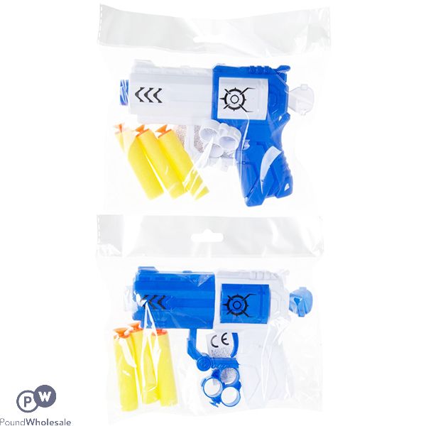 Futuristic Foam Shooter Gun Set 5pc Assorted Colours