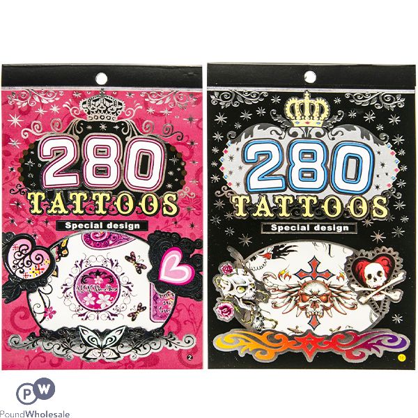 Kids Temporary Tattoos 280 Pack Assorted