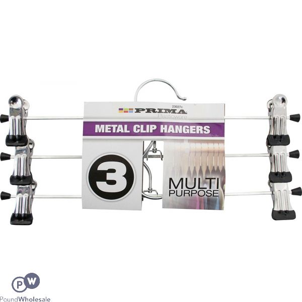 PRIMA MULTI-PURPOSE METAL CLIP HANGERS 3 PACK