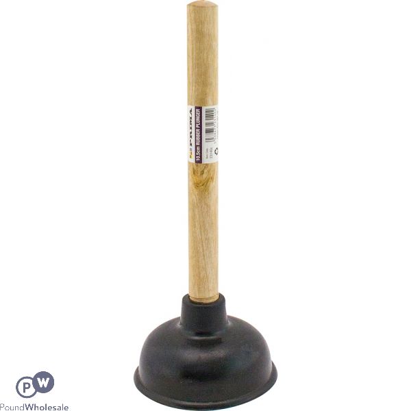 SINK PLUNGER WOODEN HANDLE 23CM